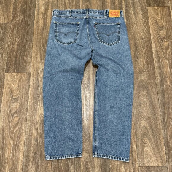 Levi's 505 Jeans Men's 40x30 Medium Wash Regular Fit Stretch Denim - Picture 3 of 10